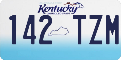 KY license plate 142TZM
