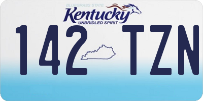 KY license plate 142TZN