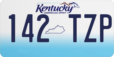 KY license plate 142TZP
