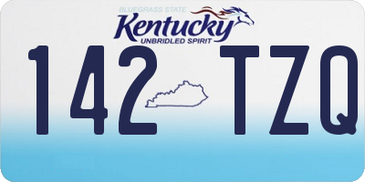 KY license plate 142TZQ