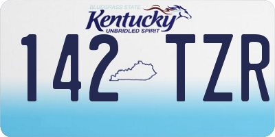 KY license plate 142TZR