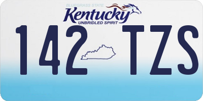 KY license plate 142TZS