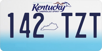 KY license plate 142TZT
