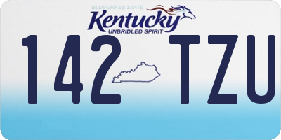 KY license plate 142TZU
