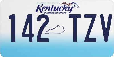 KY license plate 142TZV