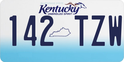 KY license plate 142TZW