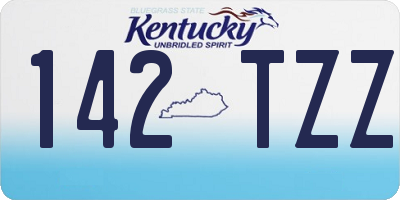 KY license plate 142TZZ