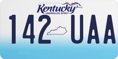 KY license plate 142UAA