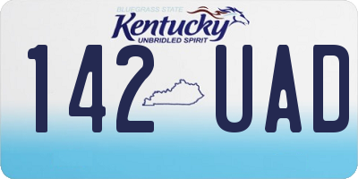 KY license plate 142UAD