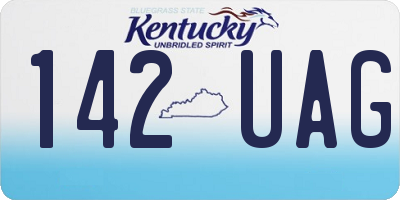 KY license plate 142UAG