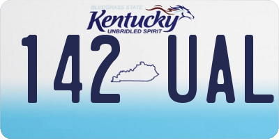KY license plate 142UAL