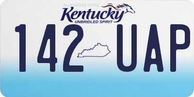 KY license plate 142UAP
