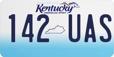 KY license plate 142UAS