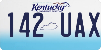 KY license plate 142UAX