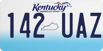 KY license plate 142UAZ