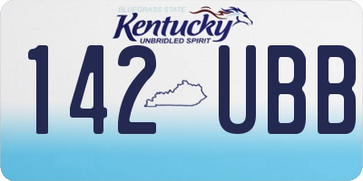 KY license plate 142UBB