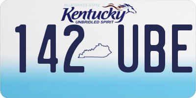KY license plate 142UBE