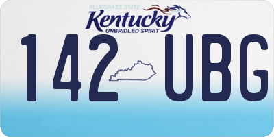 KY license plate 142UBG