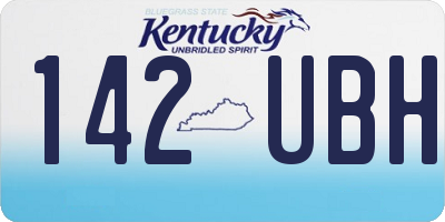 KY license plate 142UBH