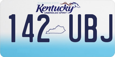 KY license plate 142UBJ