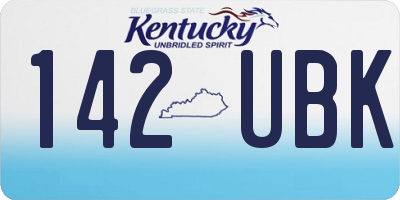 KY license plate 142UBK