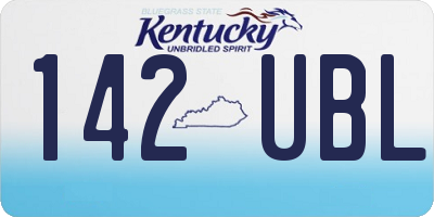 KY license plate 142UBL