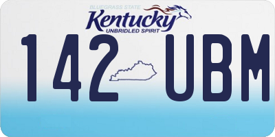 KY license plate 142UBM