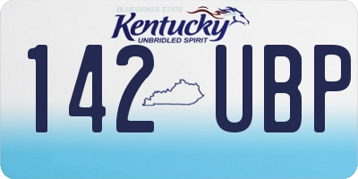 KY license plate 142UBP