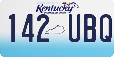 KY license plate 142UBQ