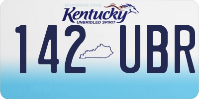 KY license plate 142UBR