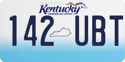 KY license plate 142UBT