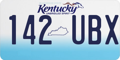 KY license plate 142UBX