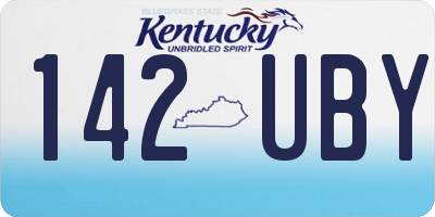 KY license plate 142UBY