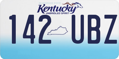 KY license plate 142UBZ