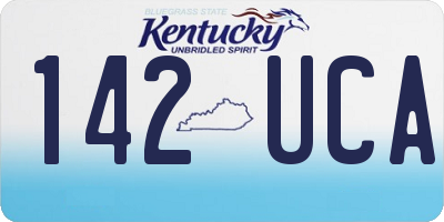 KY license plate 142UCA