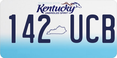 KY license plate 142UCB