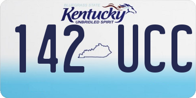 KY license plate 142UCC