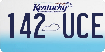 KY license plate 142UCE