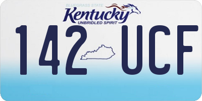 KY license plate 142UCF