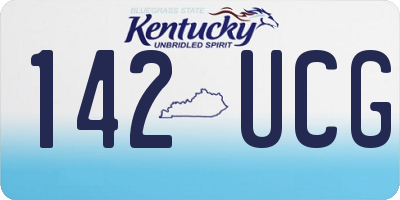 KY license plate 142UCG