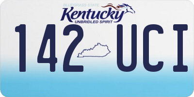 KY license plate 142UCI