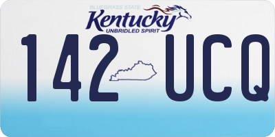 KY license plate 142UCQ