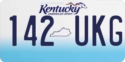 KY license plate 142UKG