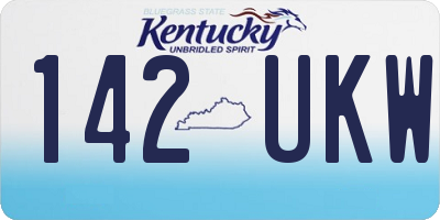 KY license plate 142UKW