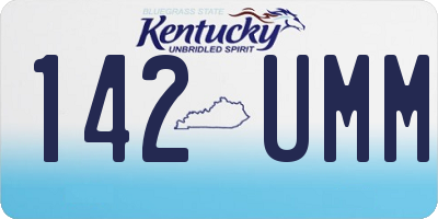 KY license plate 142UMM