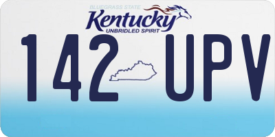 KY license plate 142UPV