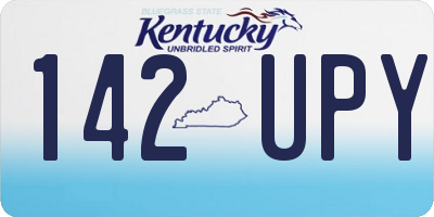 KY license plate 142UPY