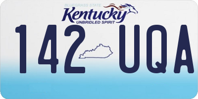 KY license plate 142UQA
