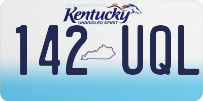KY license plate 142UQL