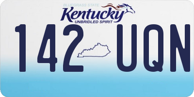 KY license plate 142UQN